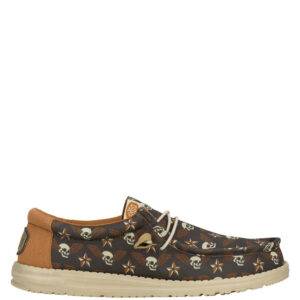 Náutico Hey Dude Wally Stars N Skulls Black/Tan