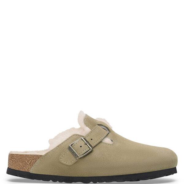 Zueco Birkenstock Boston Lana Borrego Taupe